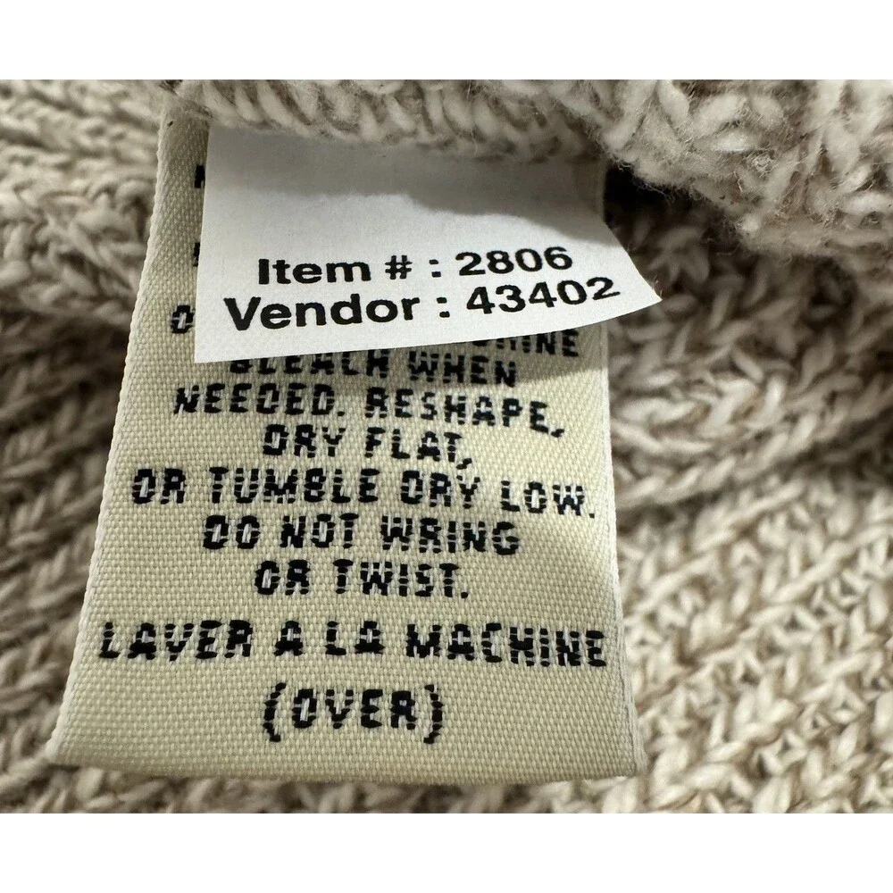 Eddie Bauer Sweater Mens XL Beige Henley Pullover Vintage USA Grandpacore - Picture 4 of 8